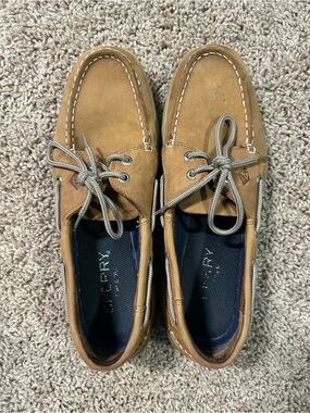 Men's Sperry Tan Leather Boat Shoes